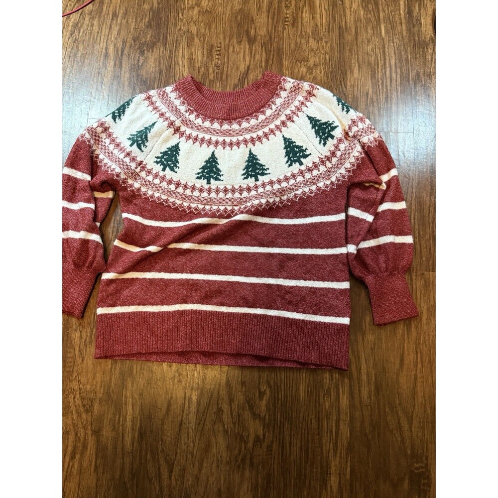 Maurice’s Women’s Christmas Sweater Plus OX Christmas Trees